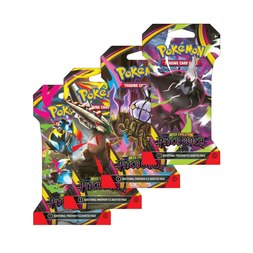 pokemon mega evolution pitch black sleeved booster pack