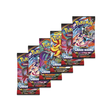 Pokémon Mega Evolution Chaos Rising booster bundle packaging on a white background
